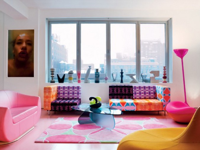 Colorful projects by Karim Rashid room