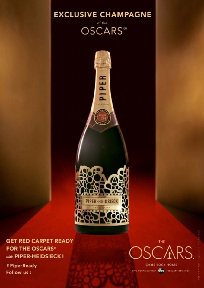 PIPER HEIDSIECK EXCLUSIVE CHAMPAGNE BOTTLE FOR THE OSCARS NIGHT bottle