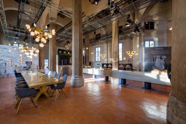 Find the Restaurant by Tom Dixon and Caesarstone area