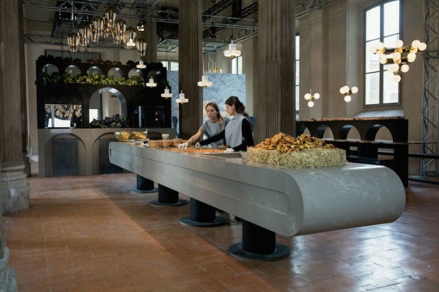 Find the Restaurant by Tom Dixon and Caesarstone kitchen