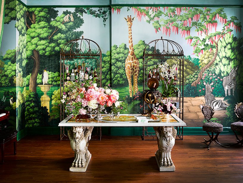 Interior Design Project by de Gournay and Ken Fulk Features Exotic Patterns