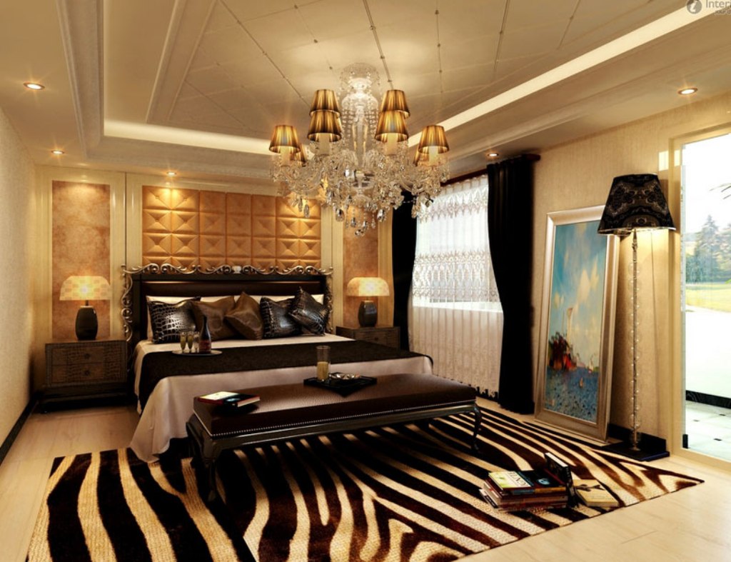 Coralayne Black & Gold Bedroom Decorating Ideas