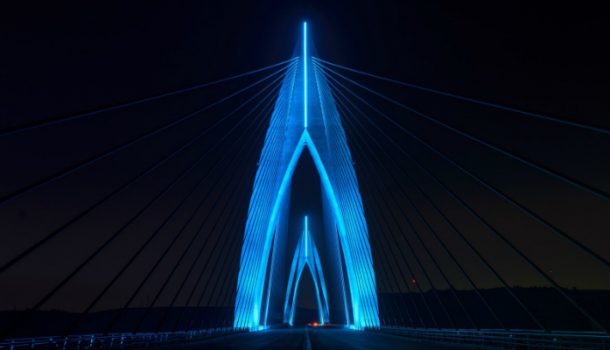 The fantastic lighting design of Africa’s longest cable-stayed bridge