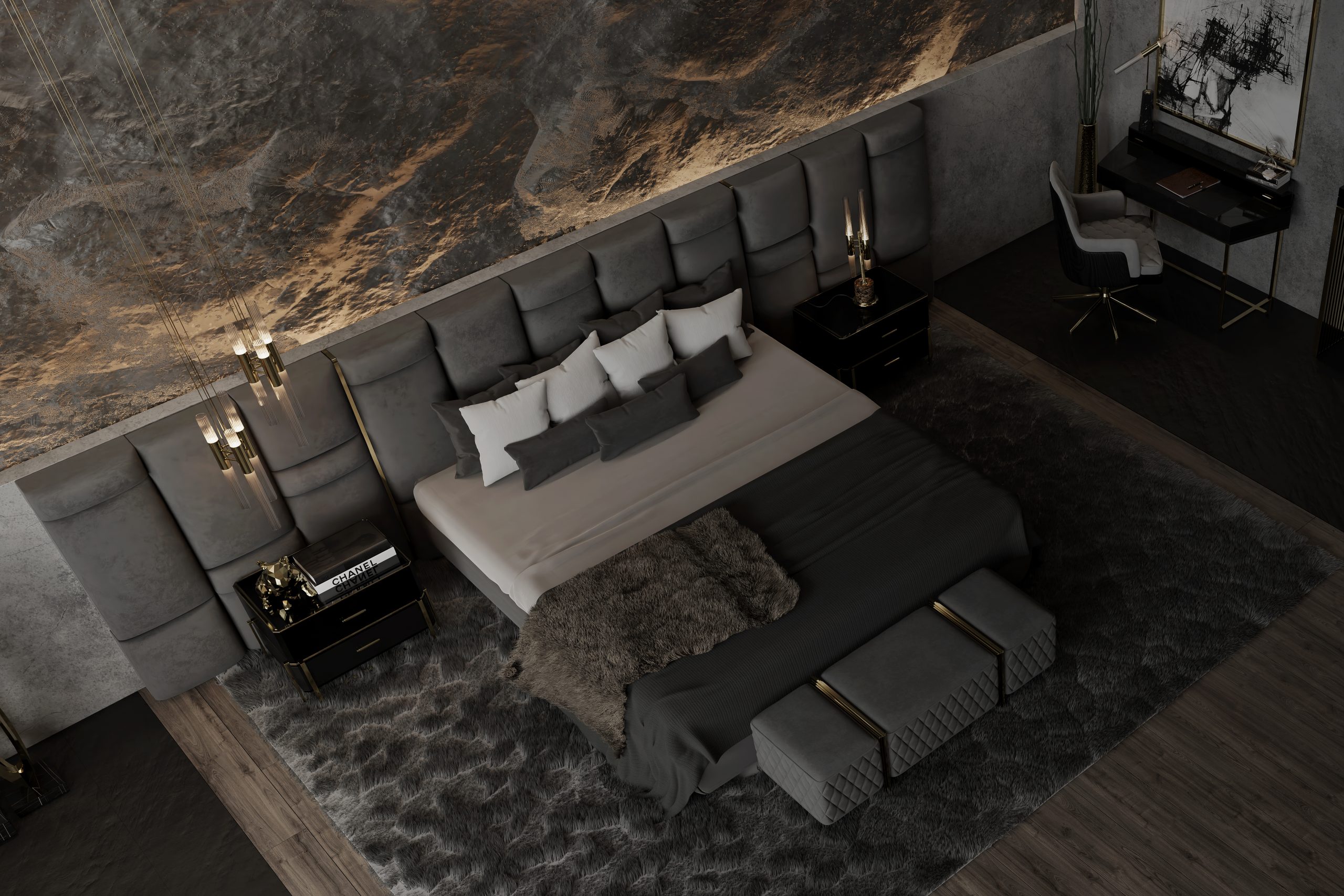 Dubai Sophisticated Bedrooms with Luxxu