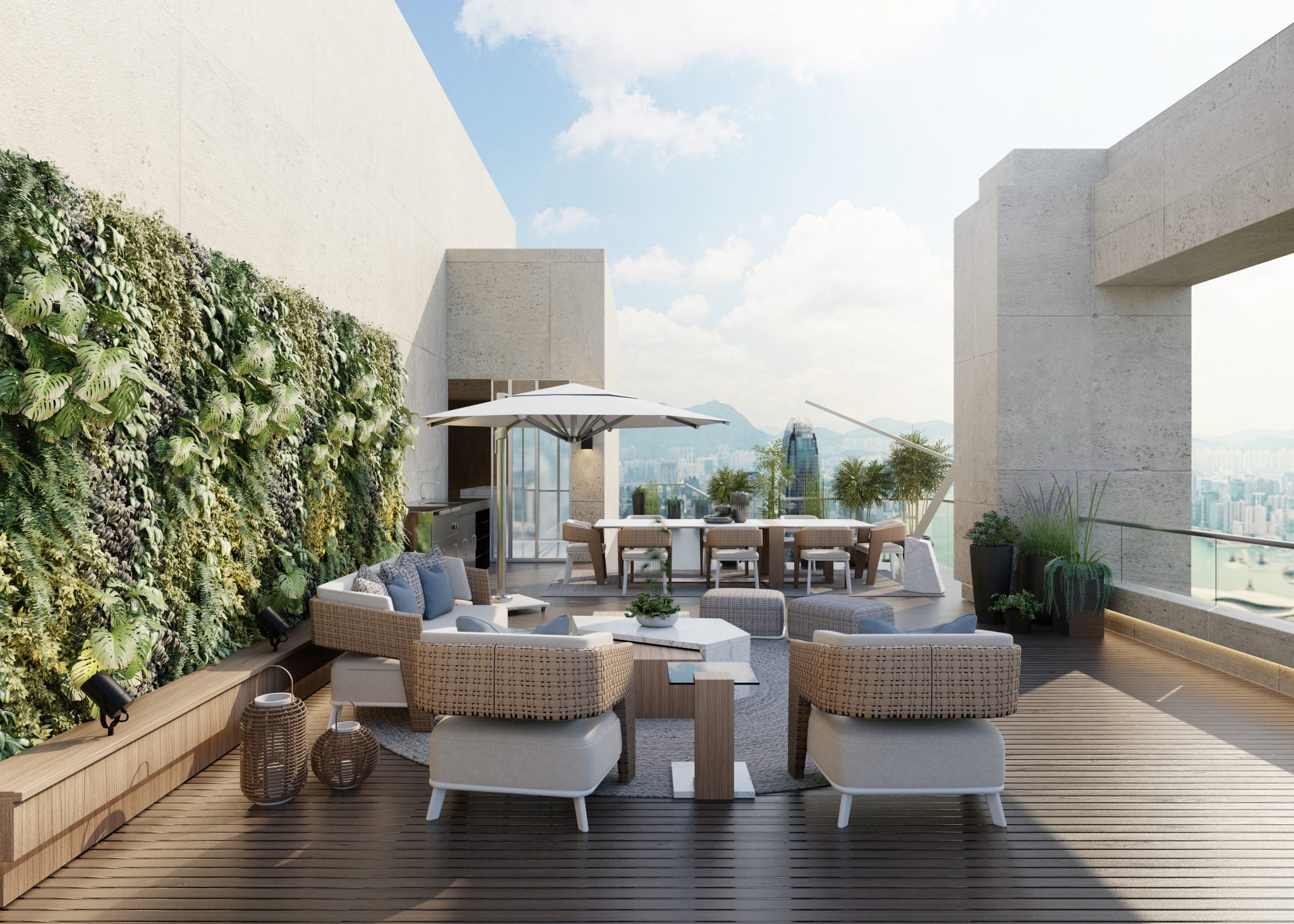 Outdoor Lounge Area With An Extraordinary View