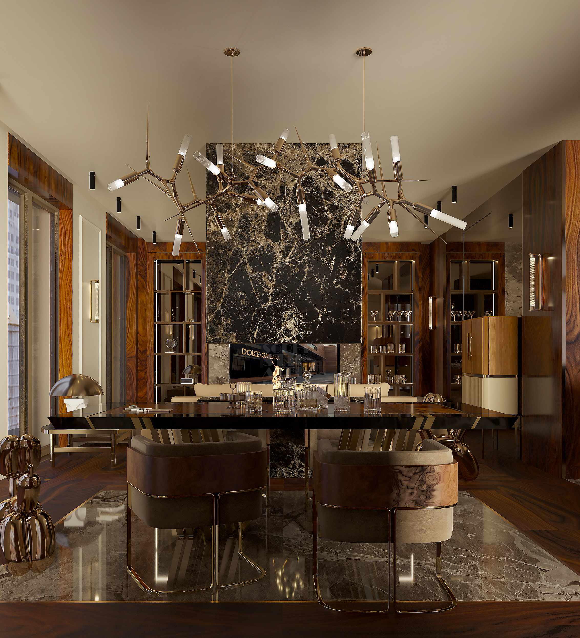 Inside A Luxurious Dining Room By Ksenia Schwarzman