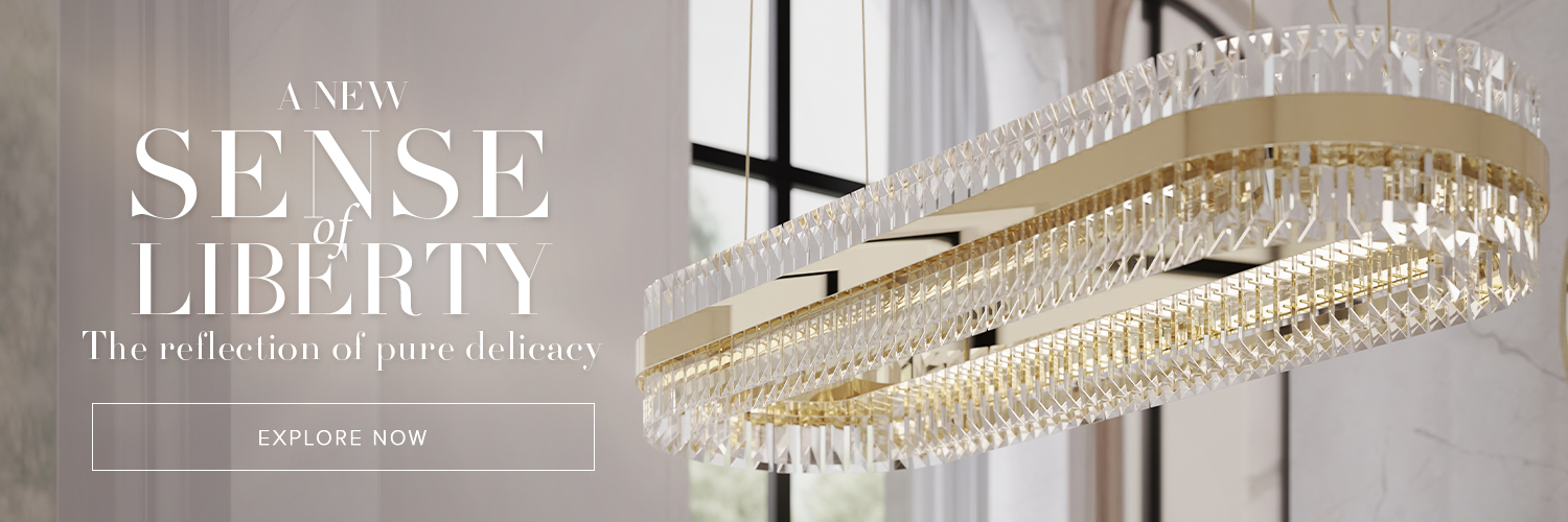 A New Sense of Liberty - take advantage of the potentials of creative freedom as brought to you by a selection of sublime ceiling, wall, floor and table lighting designs