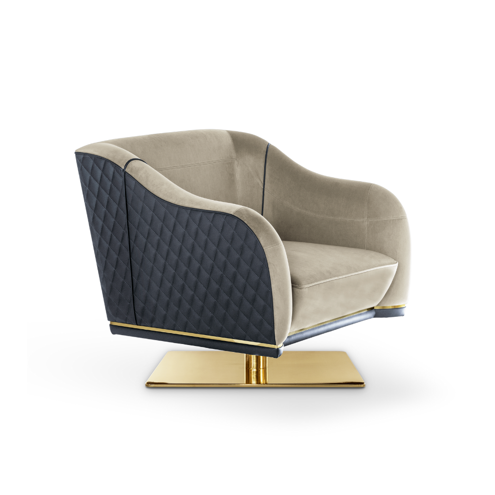 Saboteur Swivel Armchair by LUXXU