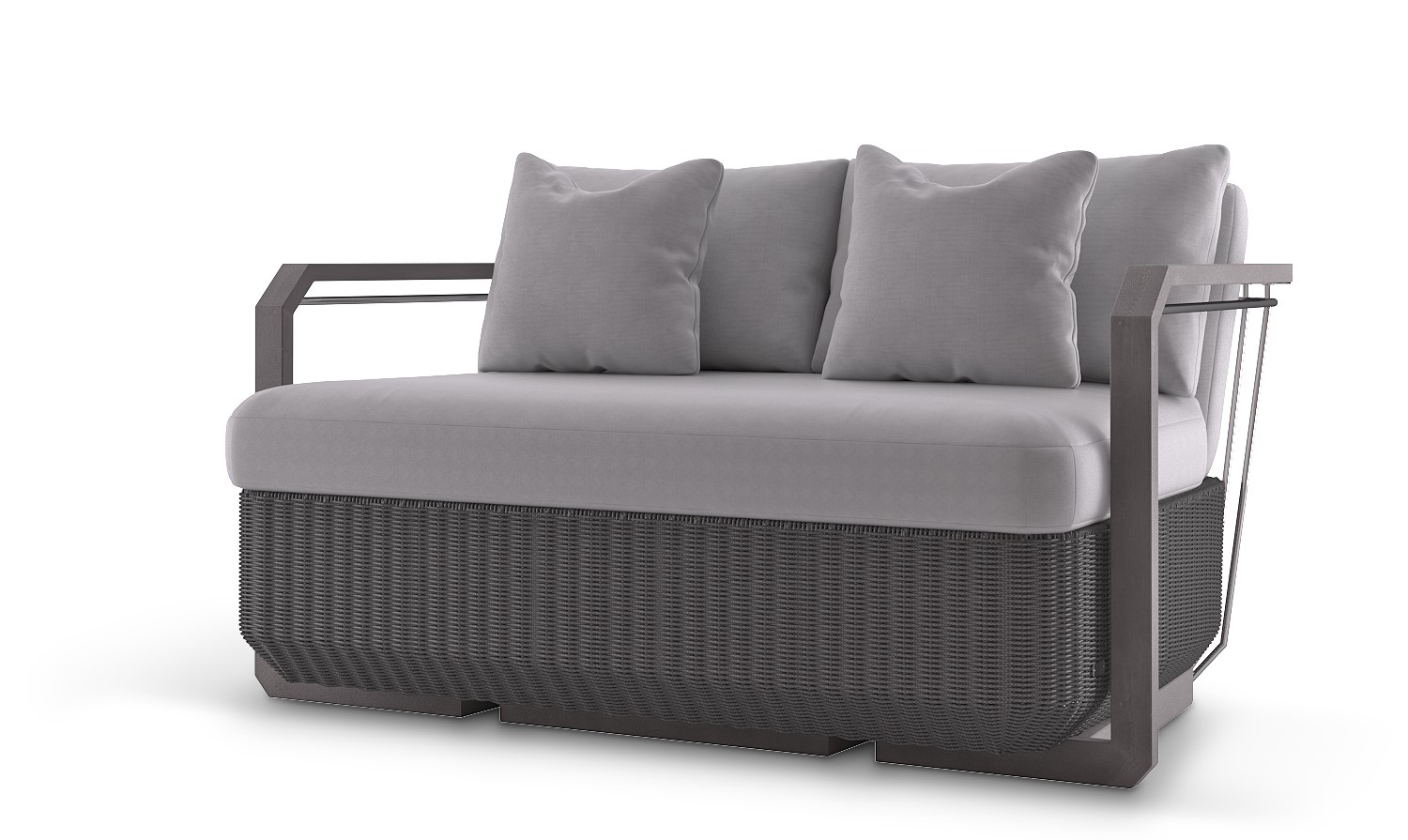 Hampton Grey Two-Seat Sofa