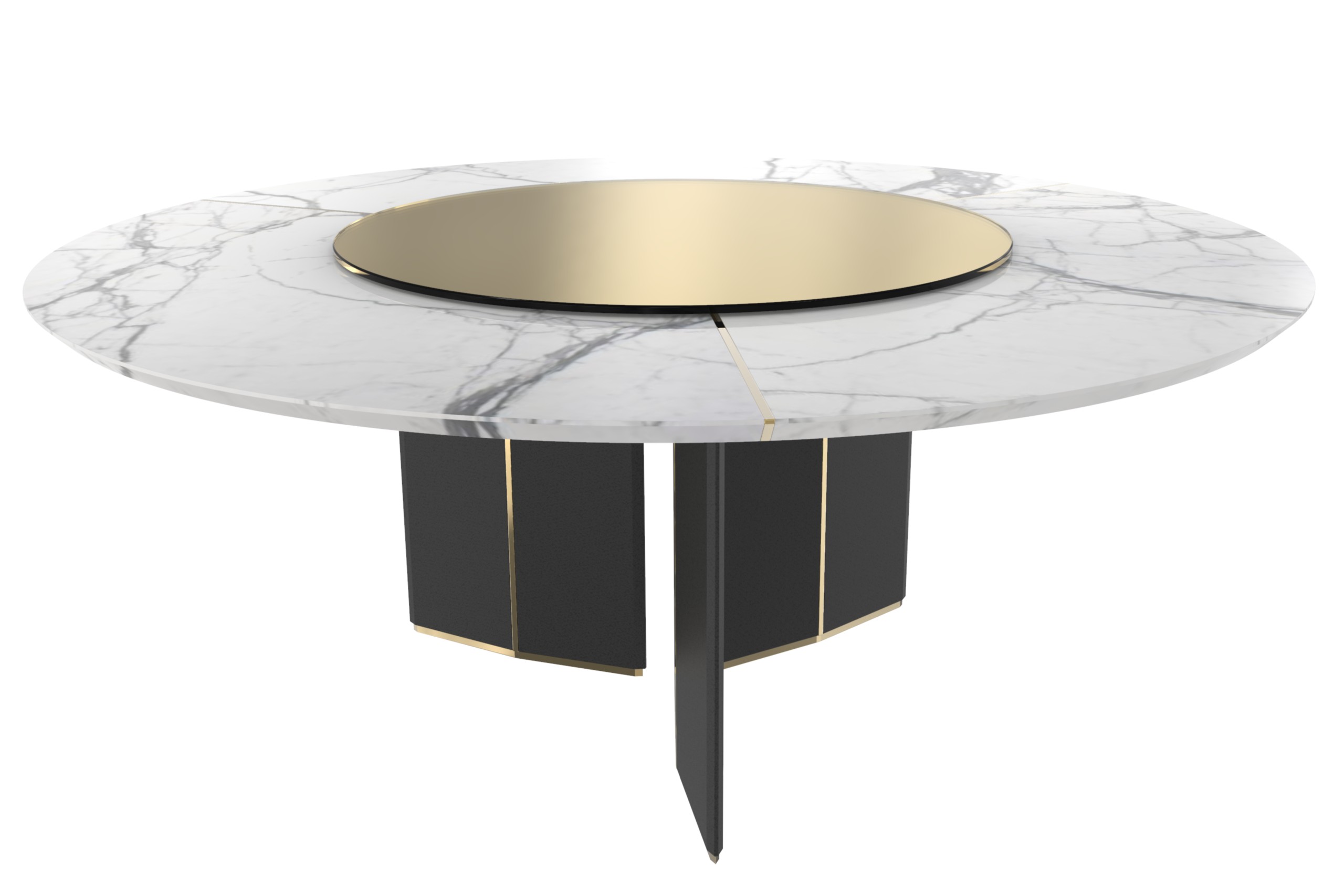 Algerone Lazy Susan Dining Table