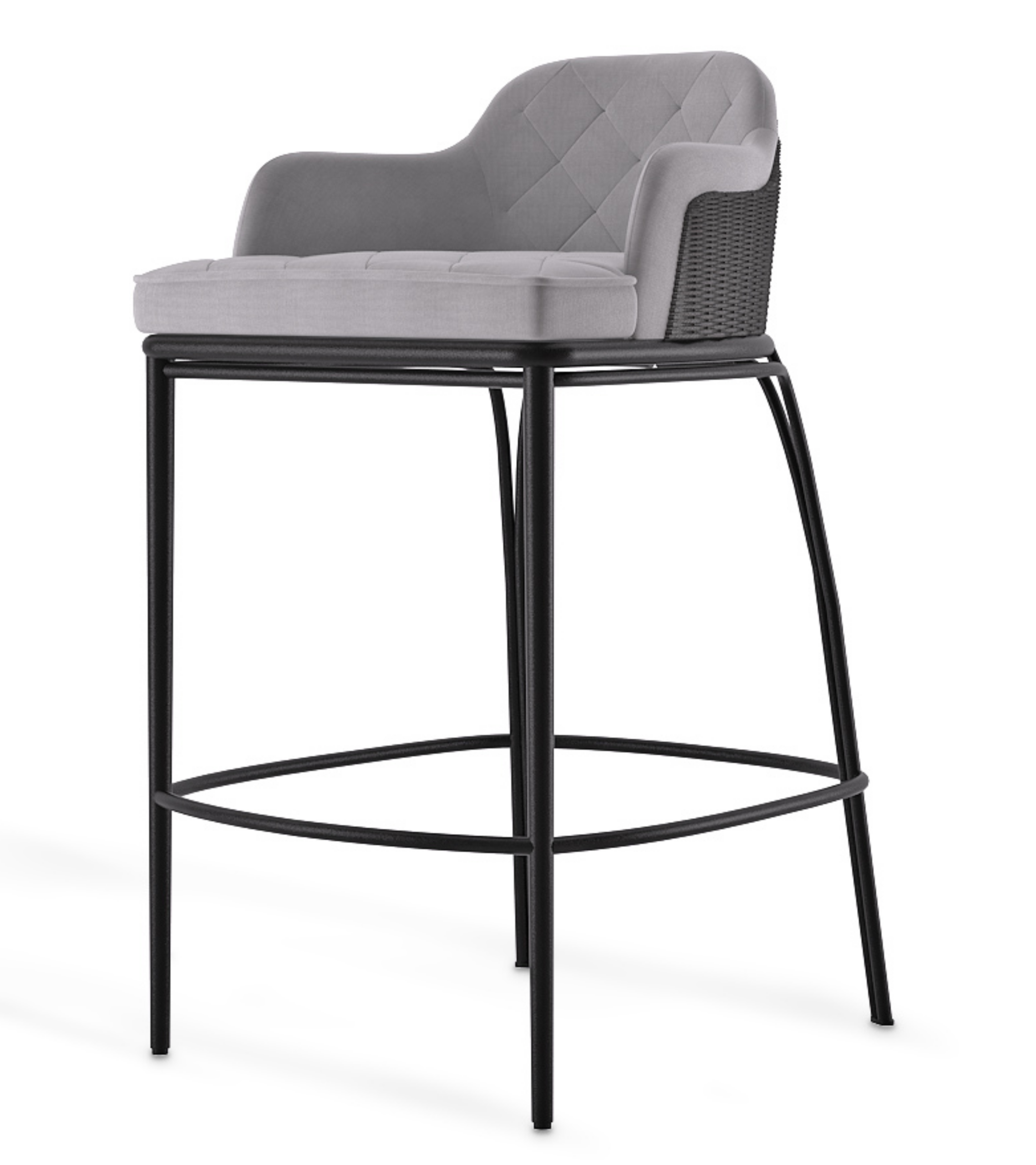 Charla Grey Bar Chair