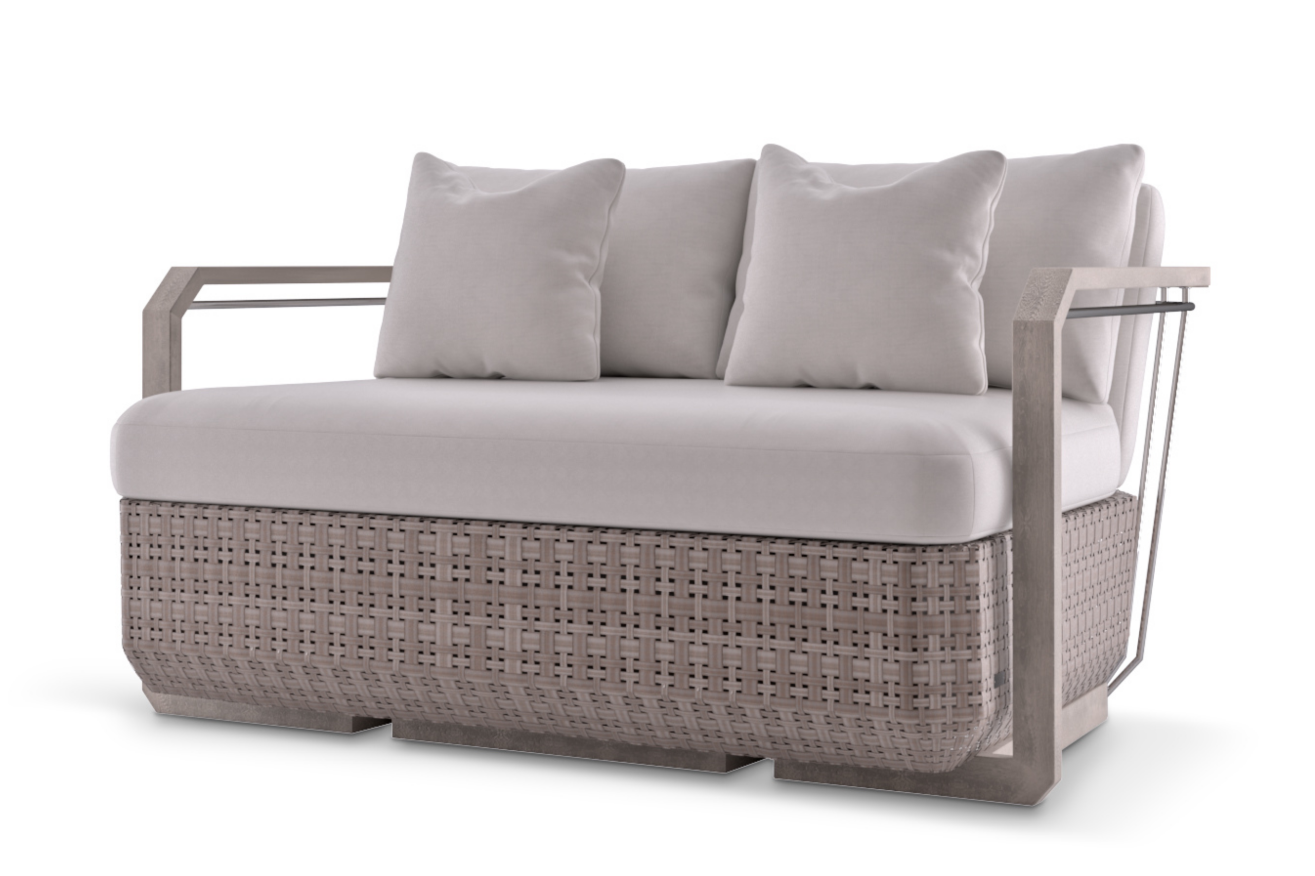 Hampton Wood Two-Seat Sofa