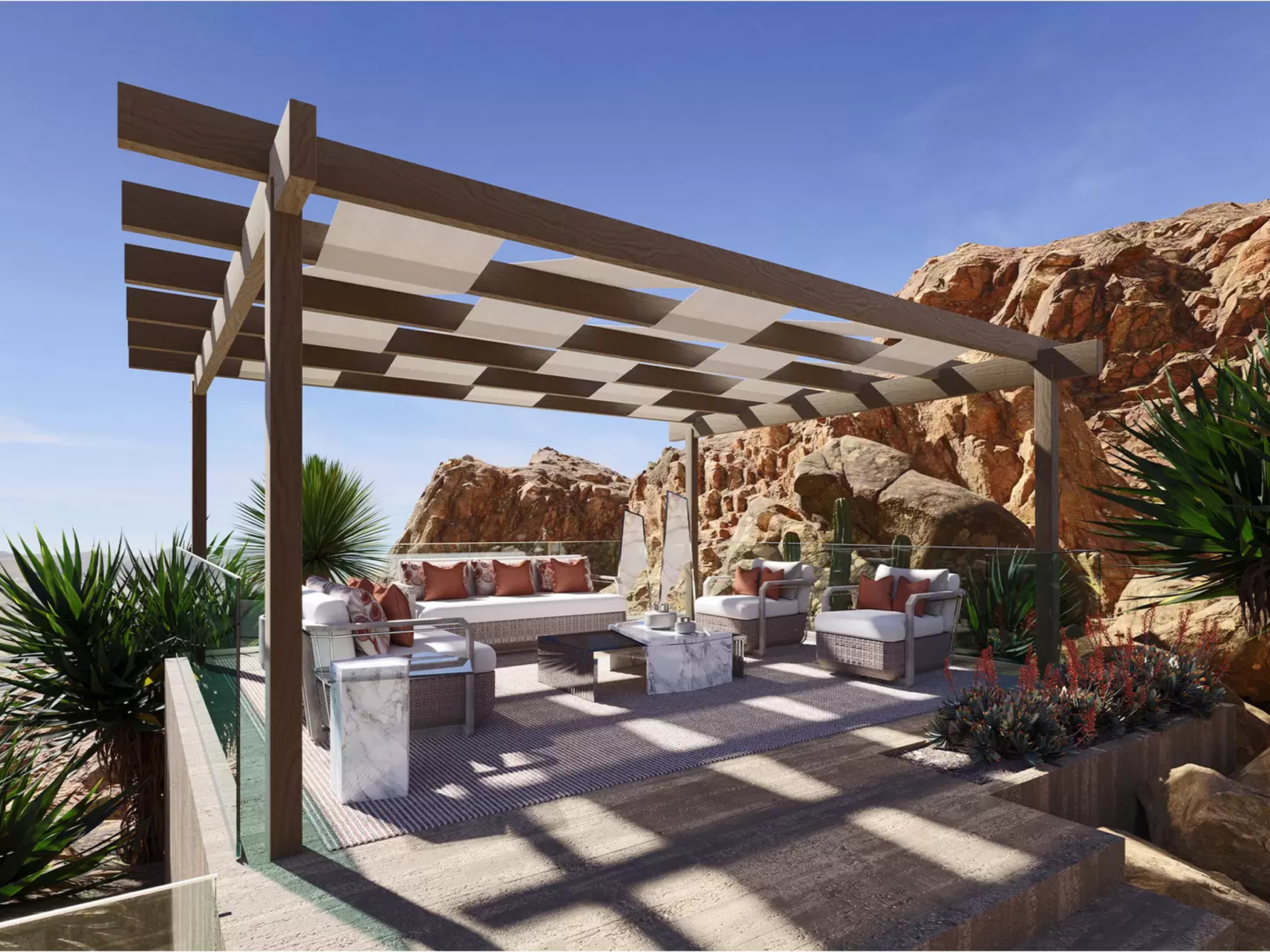 Modern and Fresh Outdoor Living Space