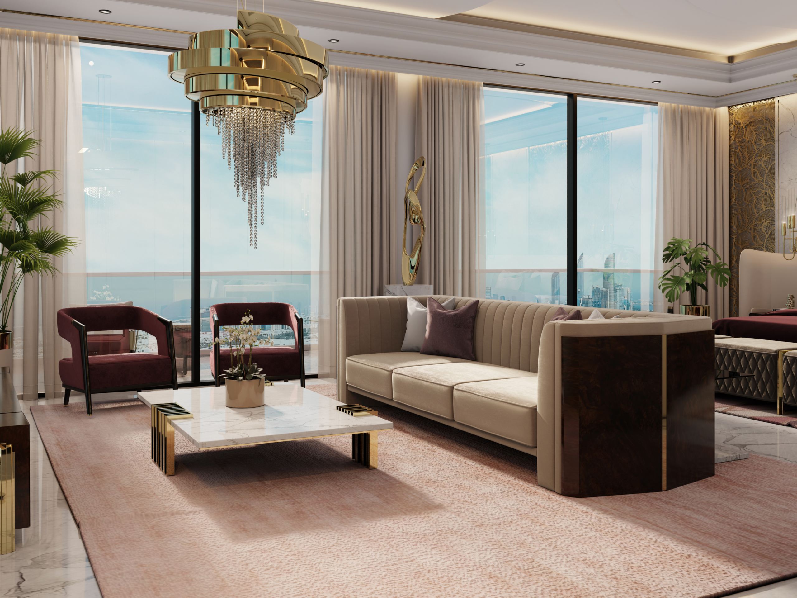 Inspiring and Feminine Living Room Decor