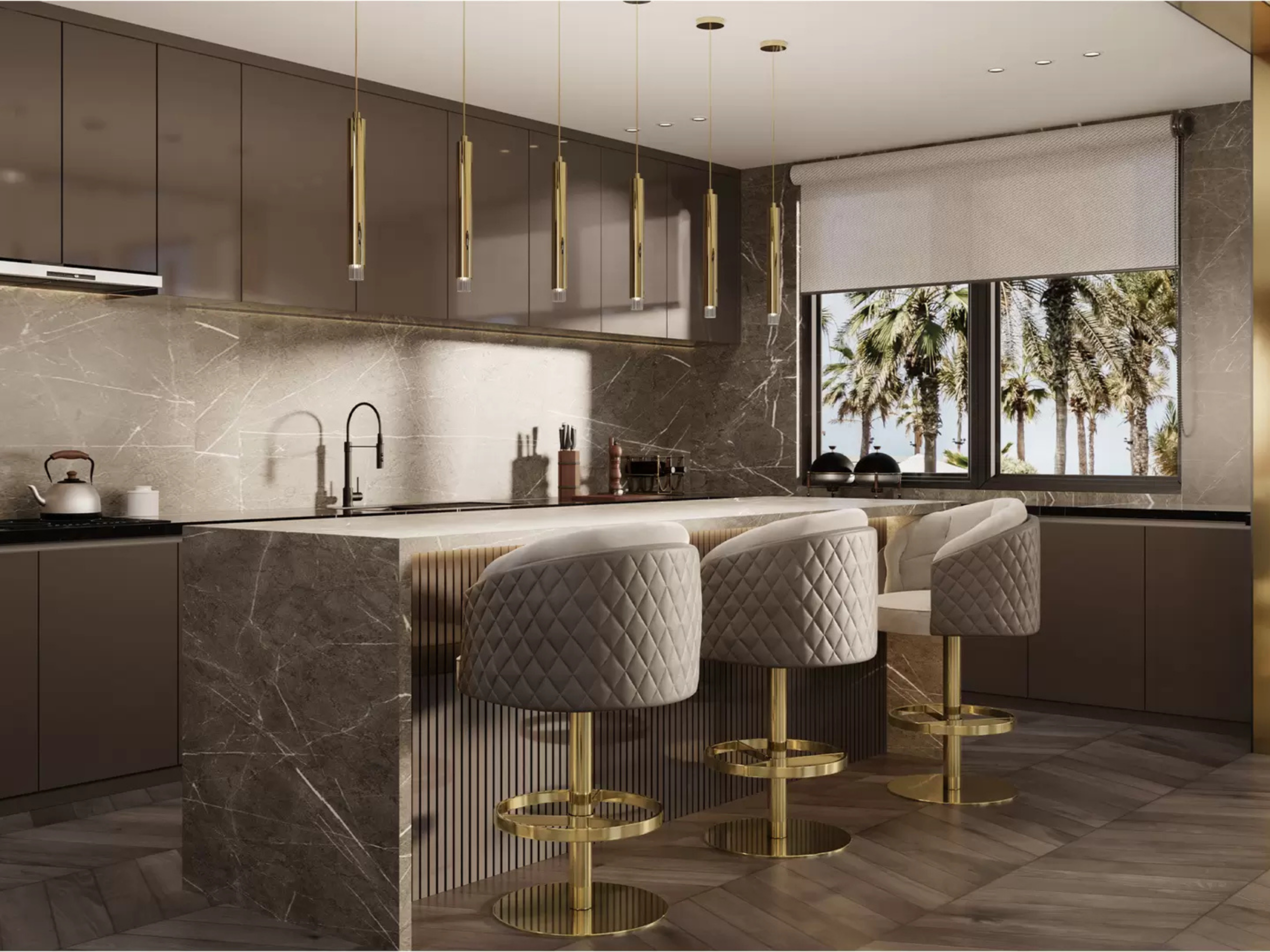 Sophisticated Kitchen Setting