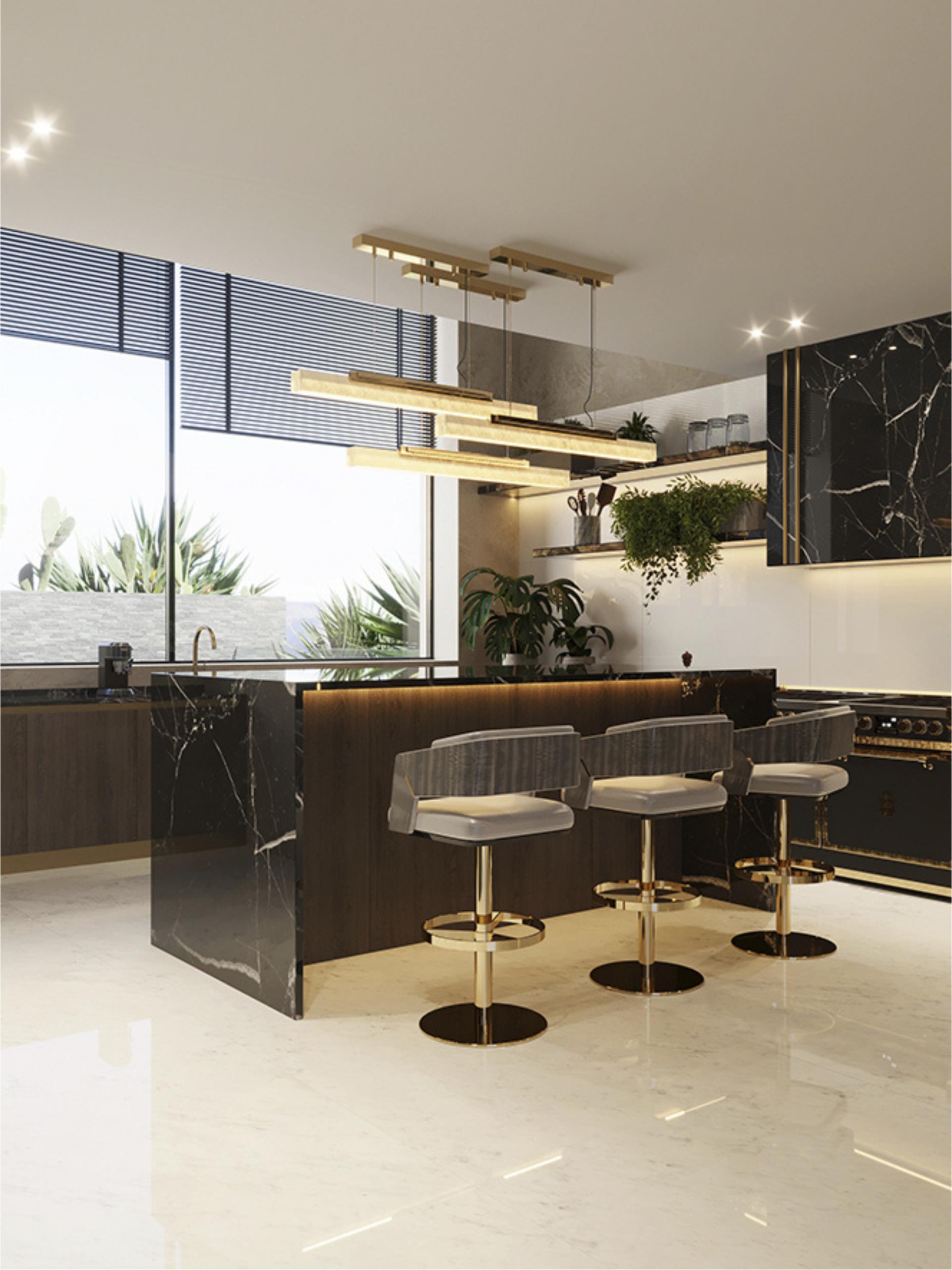 Luxurious Kitchen Decoration in Mansion