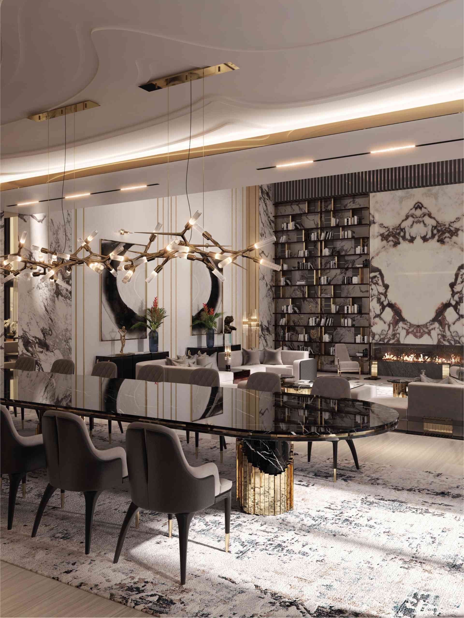 A magnificent dining setting with Luxxu