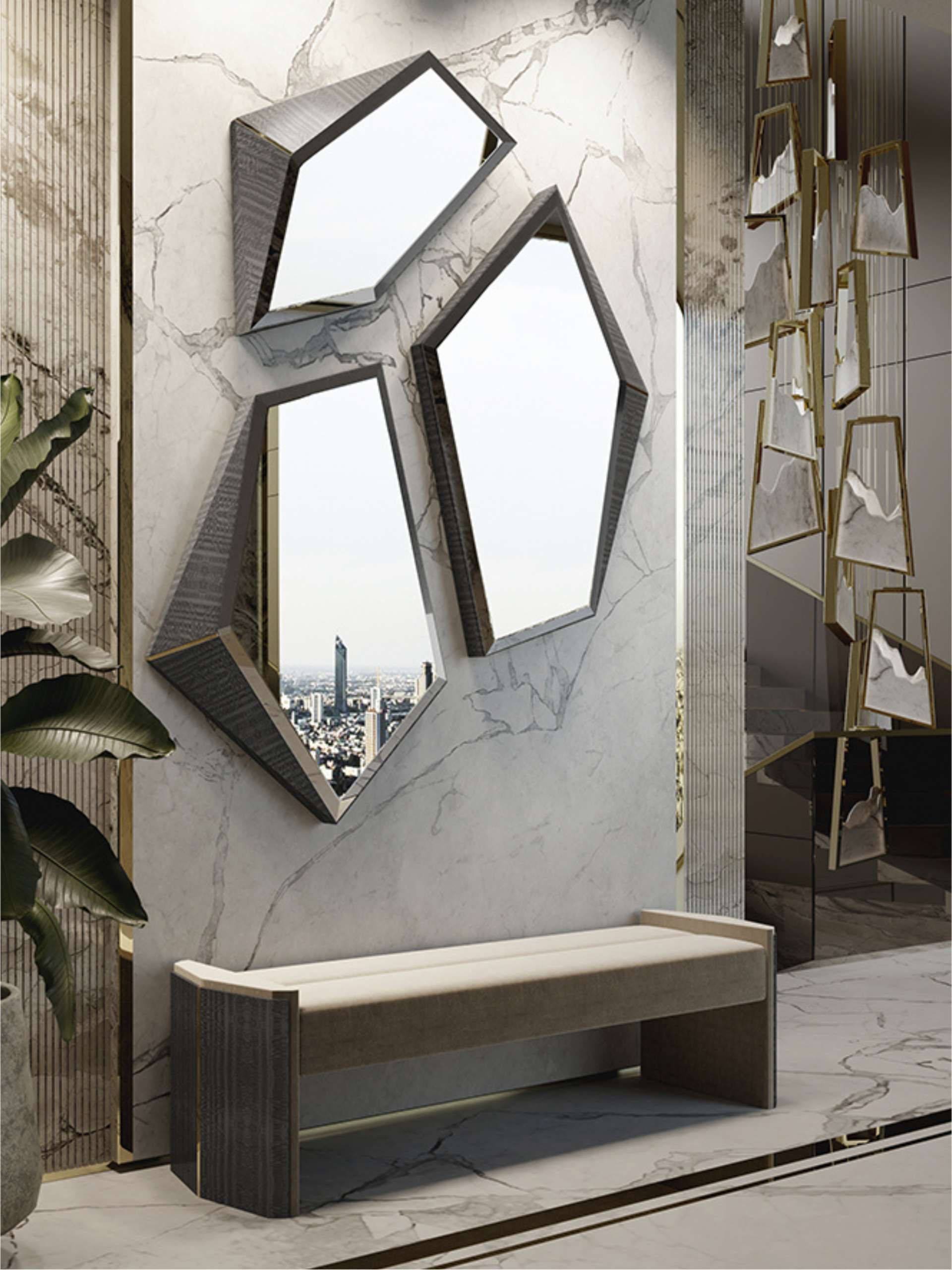The Algerone XL Mirror For A Mesmerizing Entryway