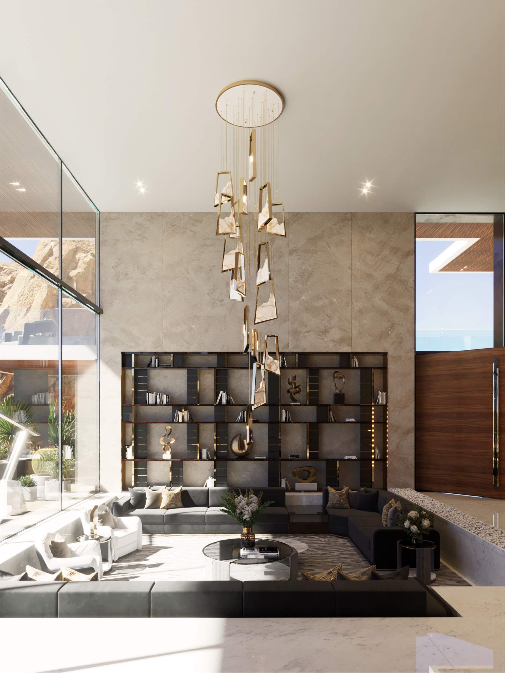 Deluxe Mansion Living Room Style