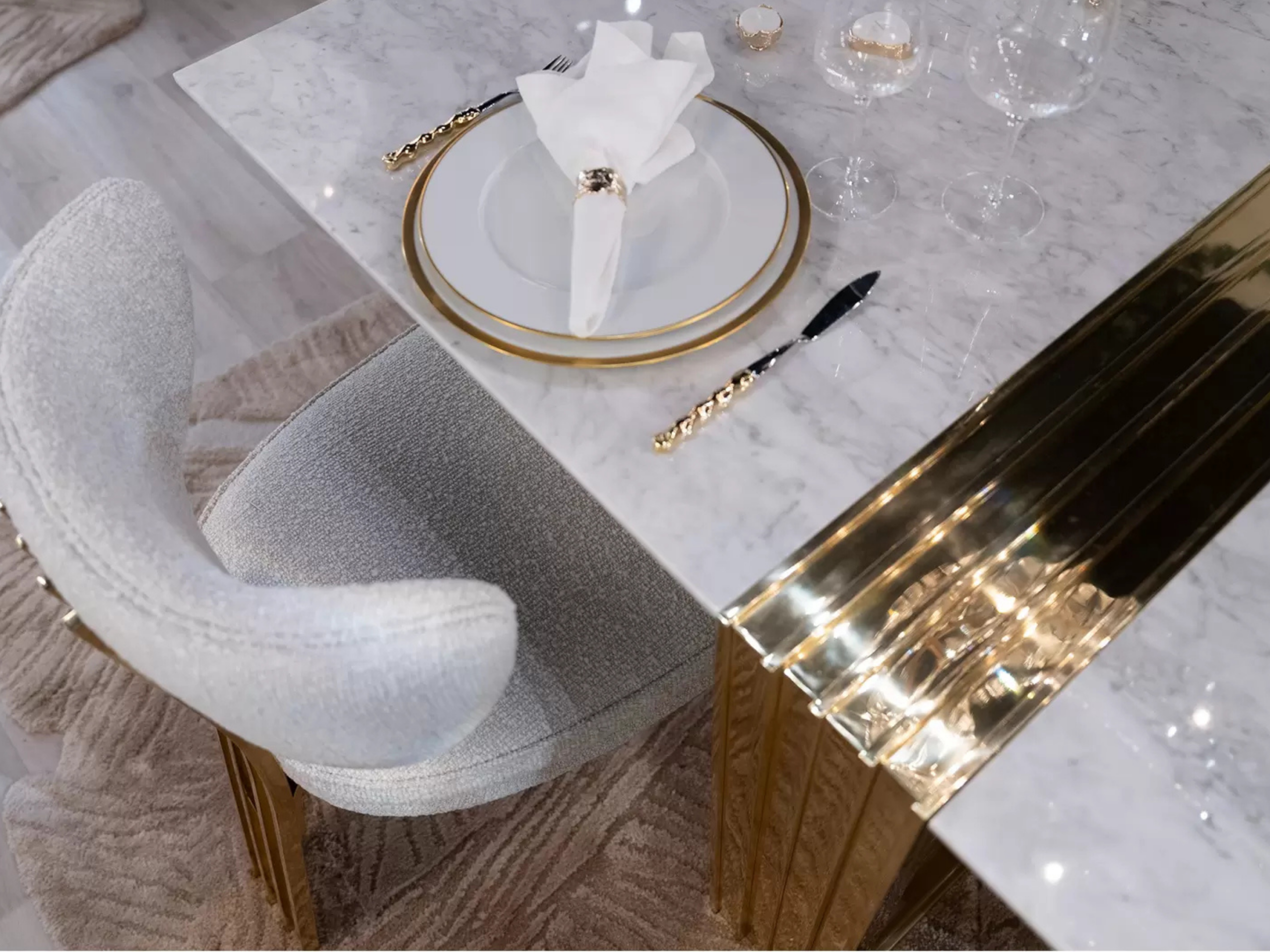 The Talie Dining Chair and Vertigo Dining Table for Iconic Elegance