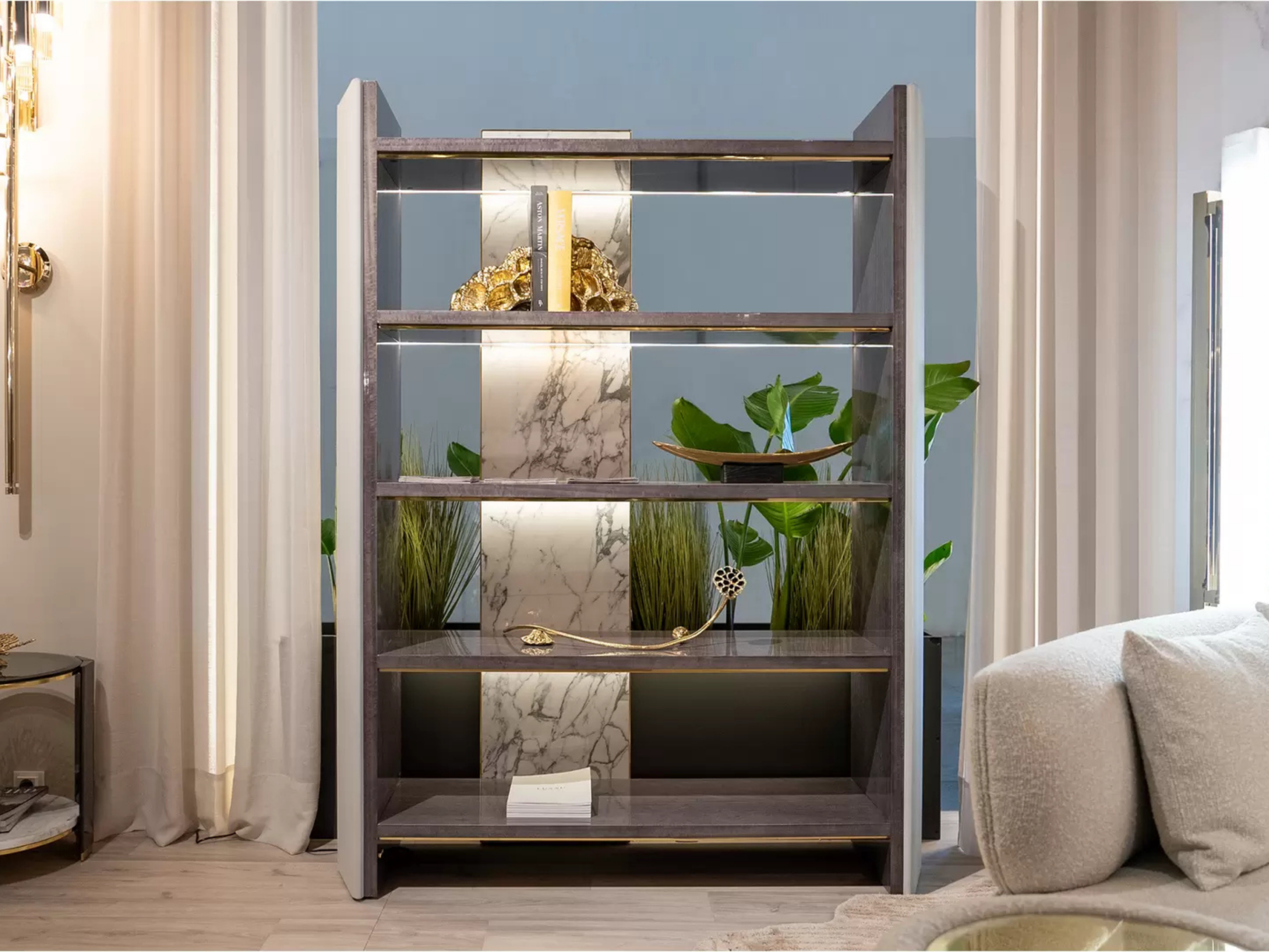 Glamorous Algerone Bookcase at Salone del Mobile 2024
